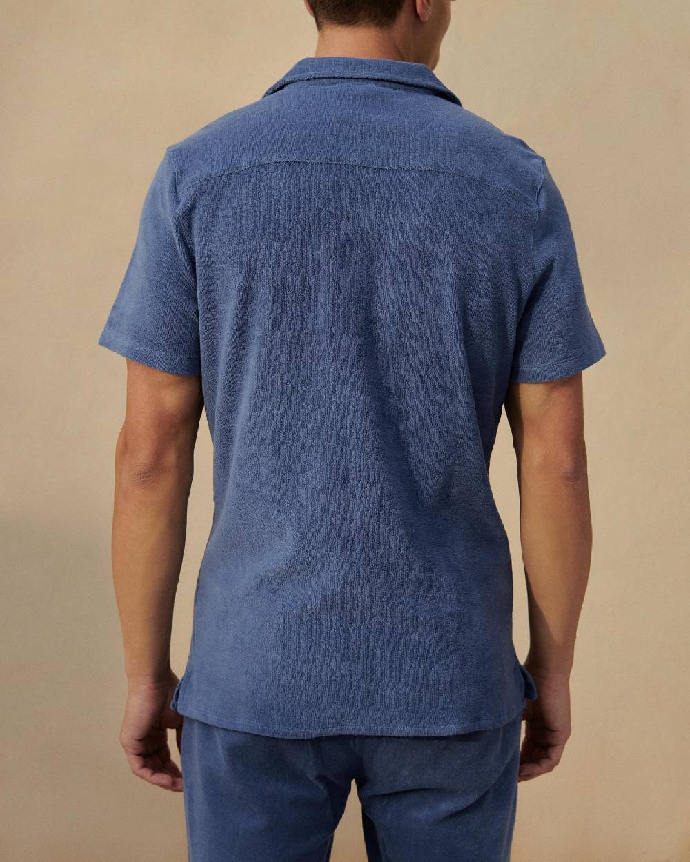 Manebí Organic Terry Cotton|Luigi Shirt - Short Sleeves Night Shadow Blue