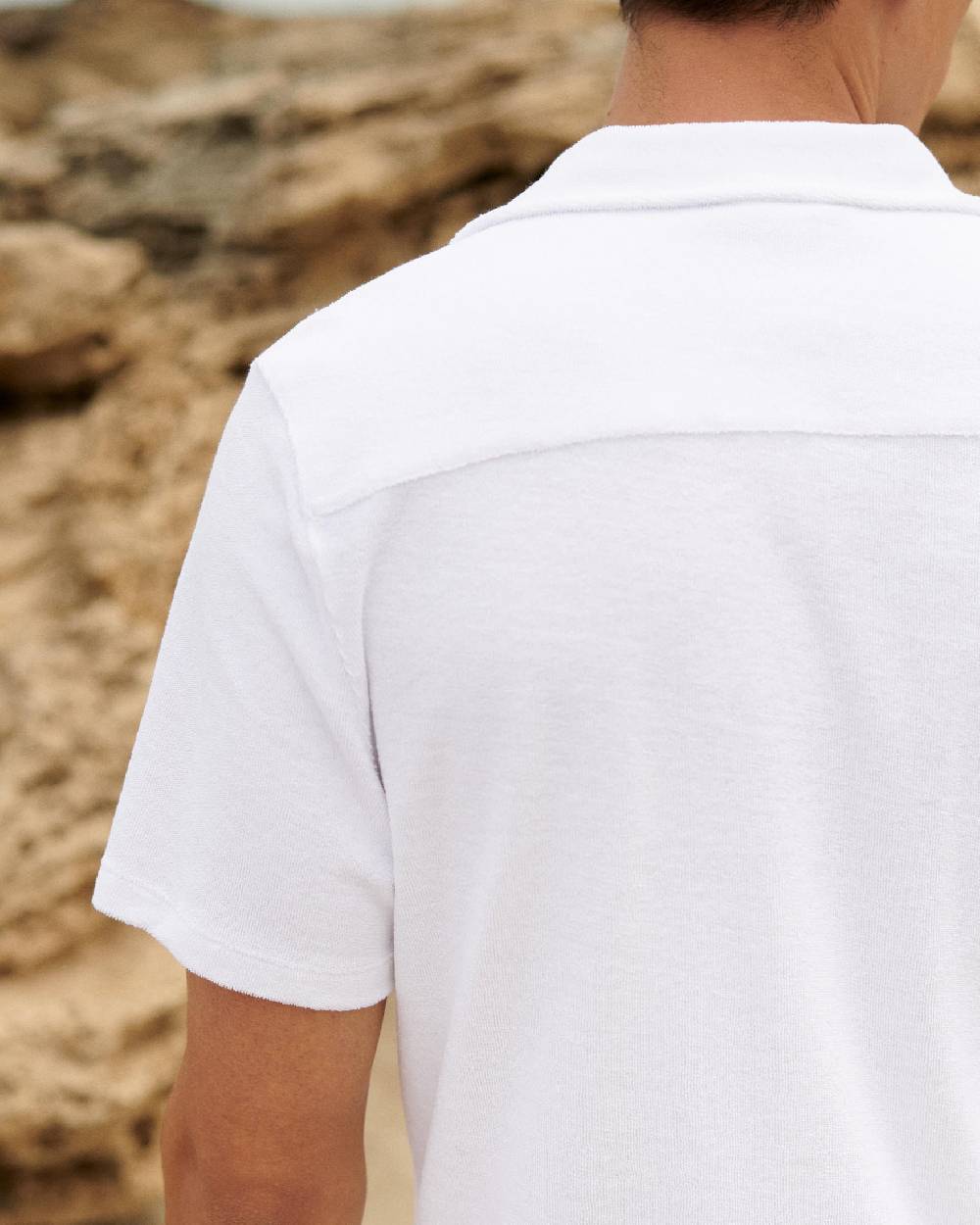 Manebí Organic Terry Cotton|Luigi Shirt - Short Sleeves White