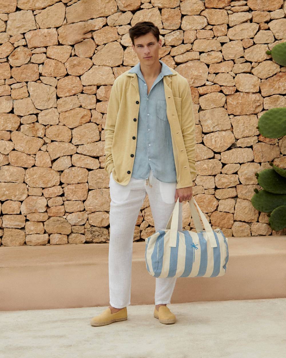 Manebí Organic Terry Cotton|Nicolo Shirt - Long Sleeves Sand