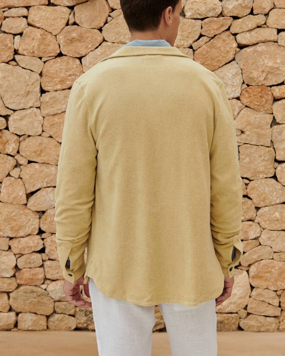 Manebí Organic Terry Cotton|Nicolo Shirt - Long Sleeves Sand