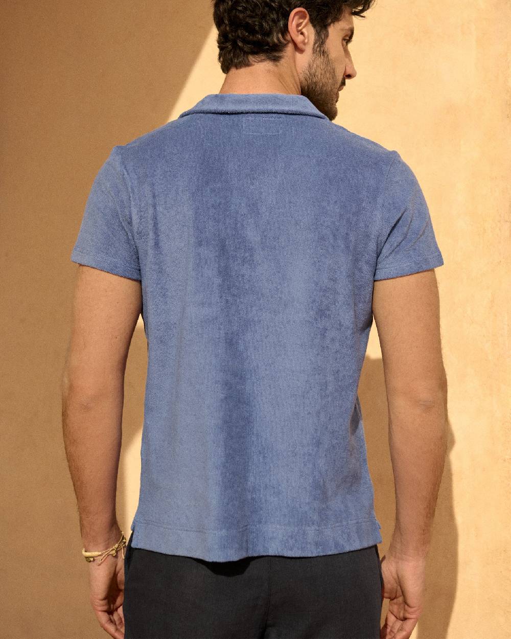 Manebí Organic Terry Cotton|Olive Polo Shirt - Short Sleeves Petrole