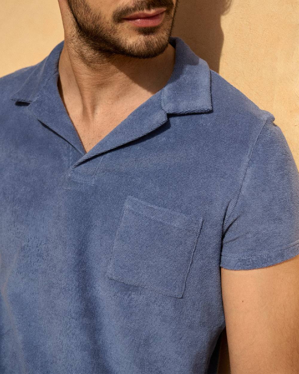 Manebí Organic Terry Cotton|Olive Polo Shirt - Short Sleeves Petrole