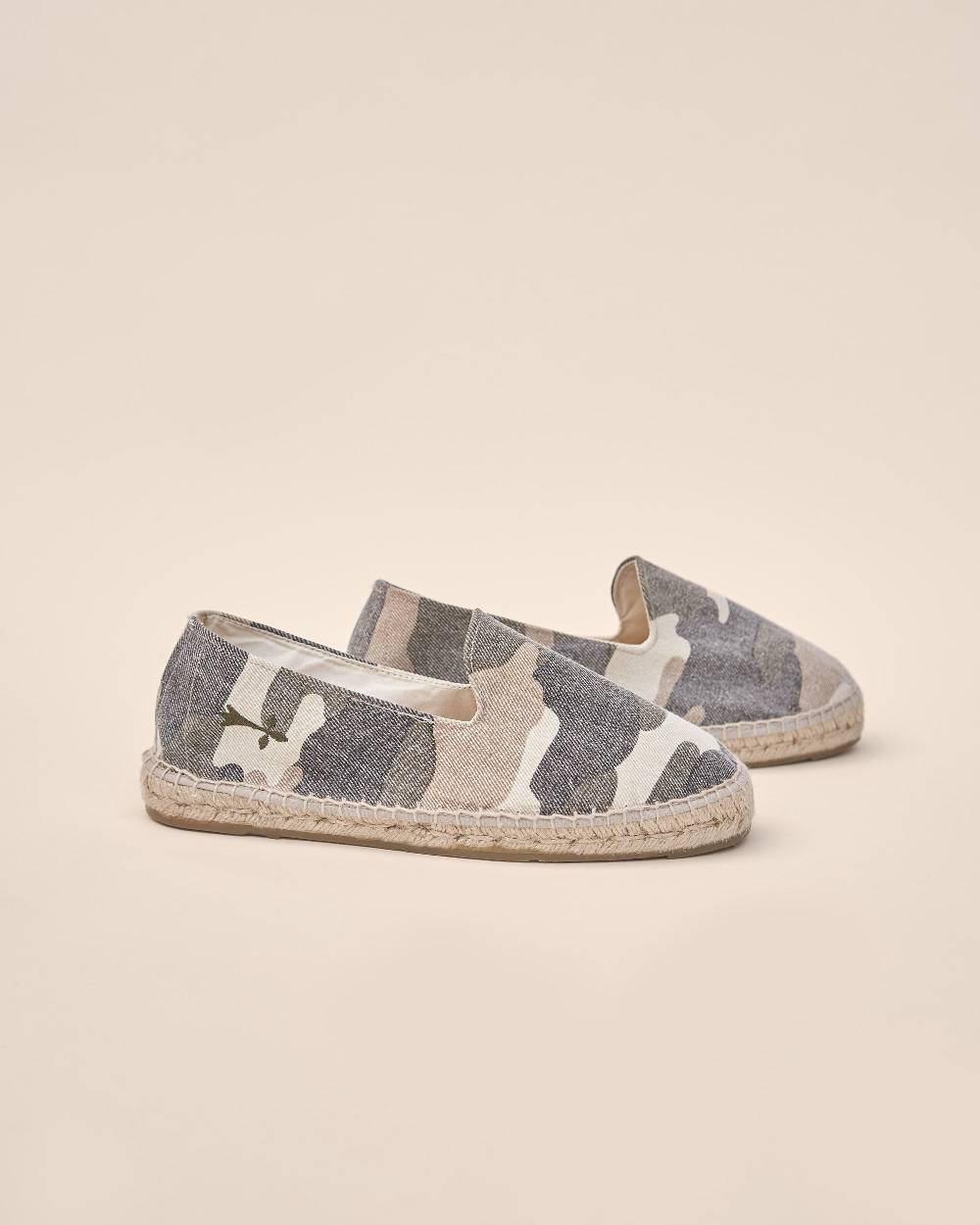 Manebí Printed Canvas Espadrilles - Dakar Camouflage White And Green