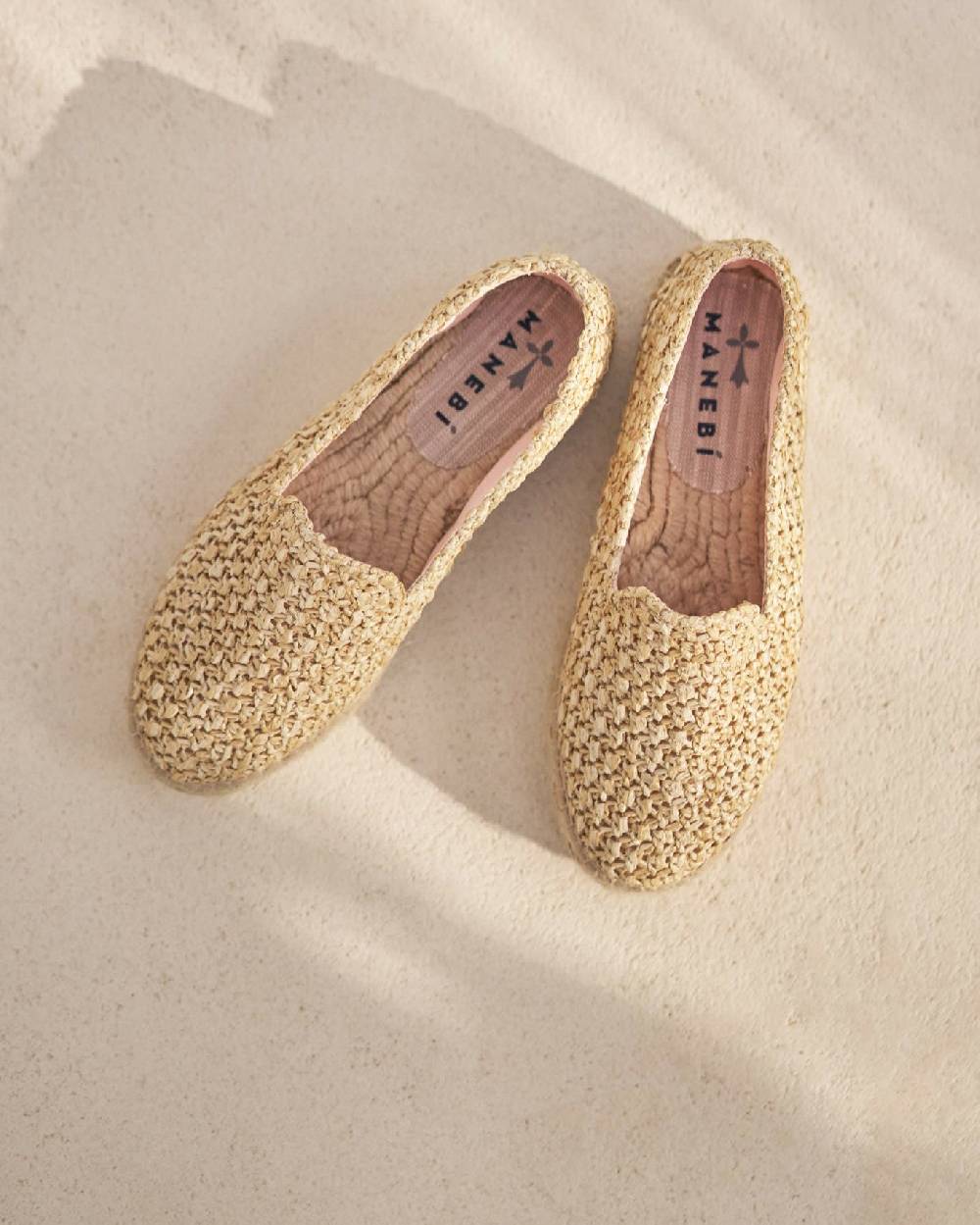 Manebí Raffia Double Sole Espadrilles - Yucatán Raffia Net