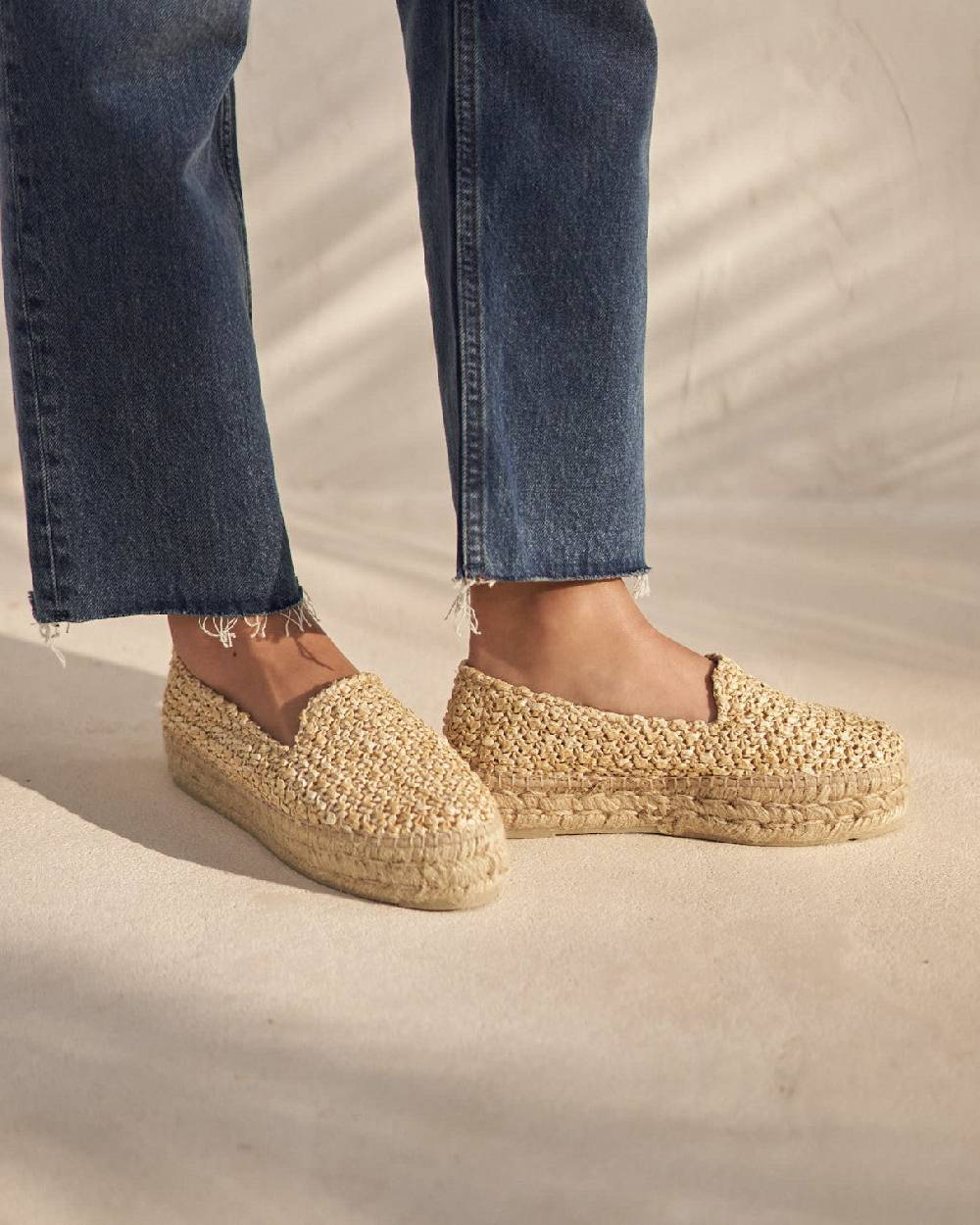 Manebí Raffia Double Sole Espadrilles - Yucatán Raffia Net