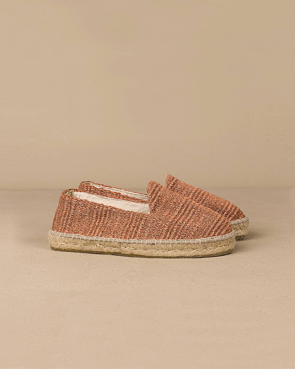 Manebí Raffia Stripes Espadrilles - Yucatán Orange Rust