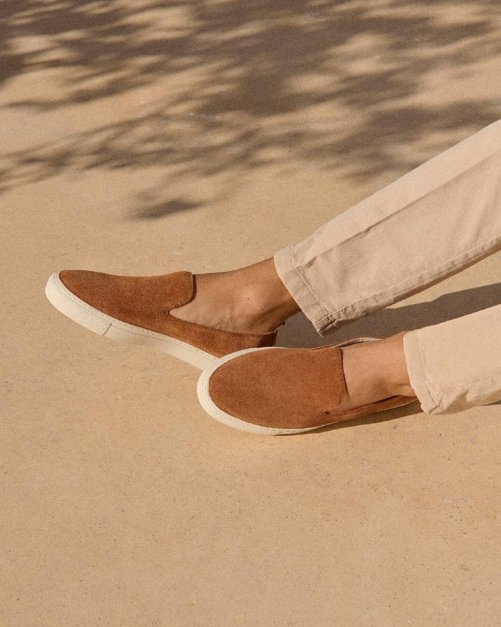 Manebí Slip-On In Pelle Scamosciata - Hamptons - Brown Sugar