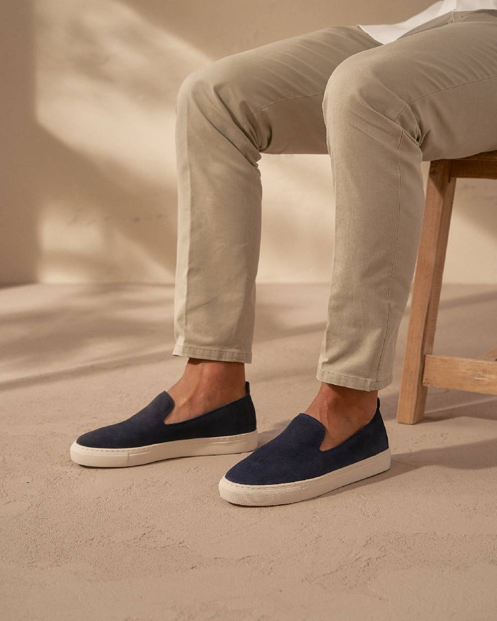 Manebí Slip-On In Pelle Scamosciata - Hamptons - Patriot Blu