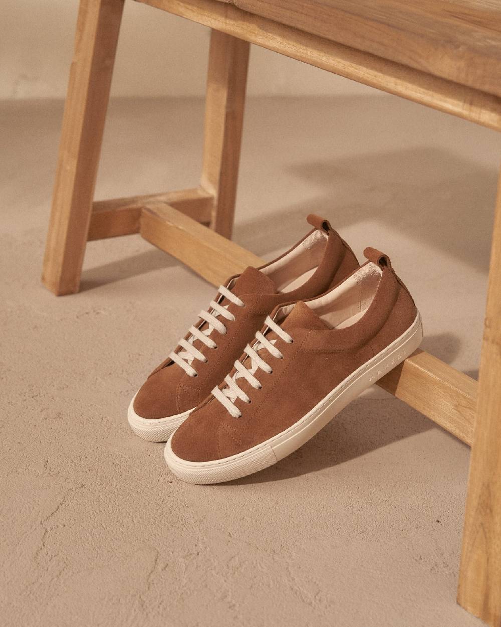 Manebí Sneakers in pelle scamosciata - Hamptons - brown sugar