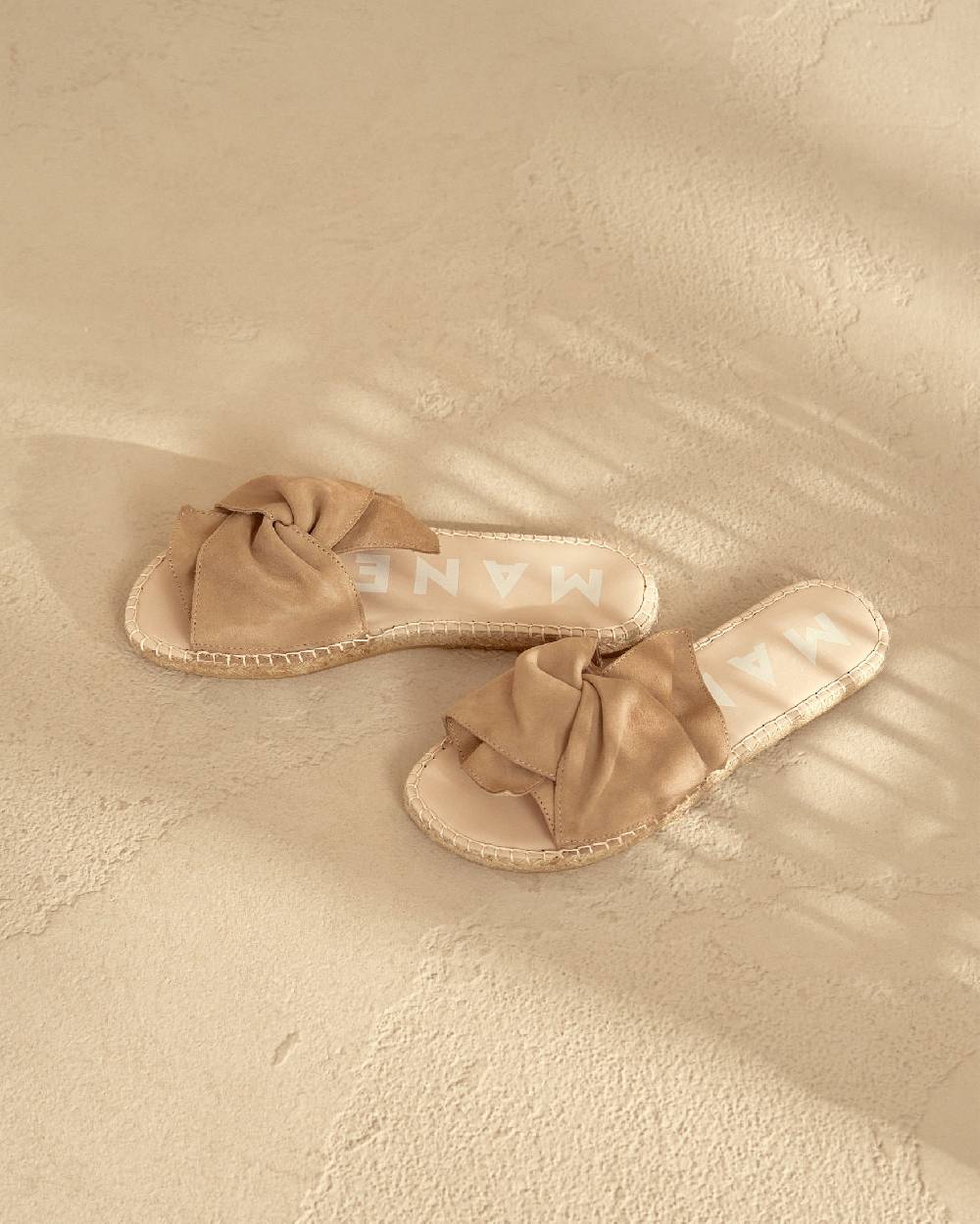 Manebí Soft Suede Sandals With Knot - Hamptons Vintage Taupe