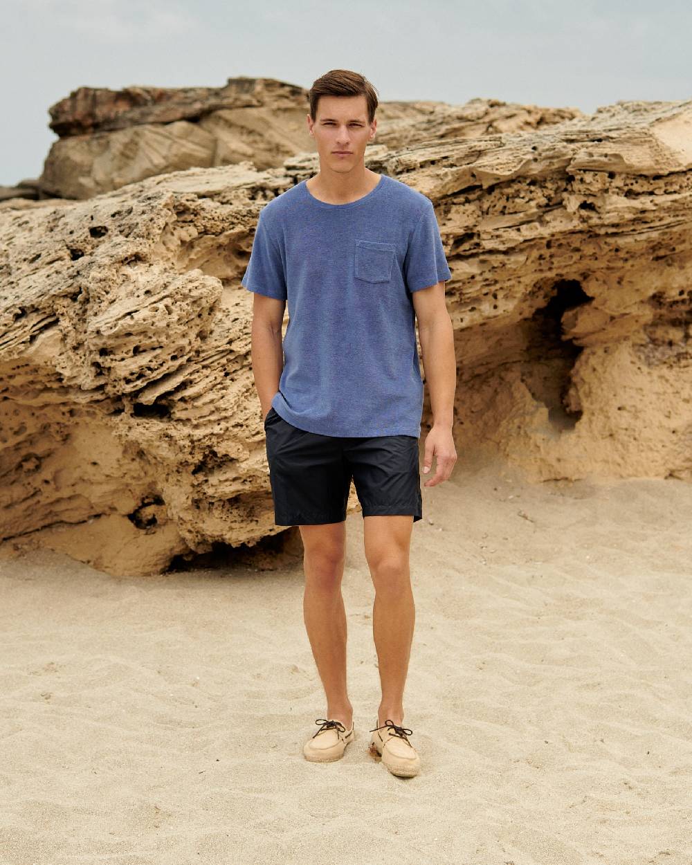 Manebí Solid Color Swim Shorts - Recycled Ultra Light Night Blue