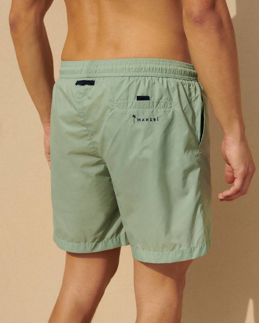 Manebí Solid Color Swim Shorts - Recycled Ultra Light Sage