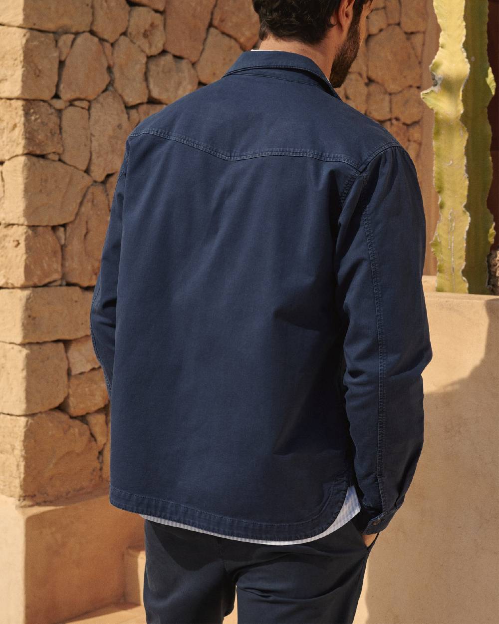 Manebí Stonewashed Cotton|Santa Fe Field Jacket - Embroidered Logo Night Blue