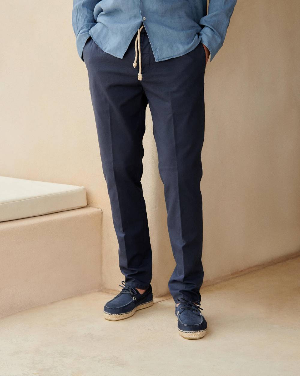 Manebí Stonewashed Cotton| Venice Trousers - Night Blue