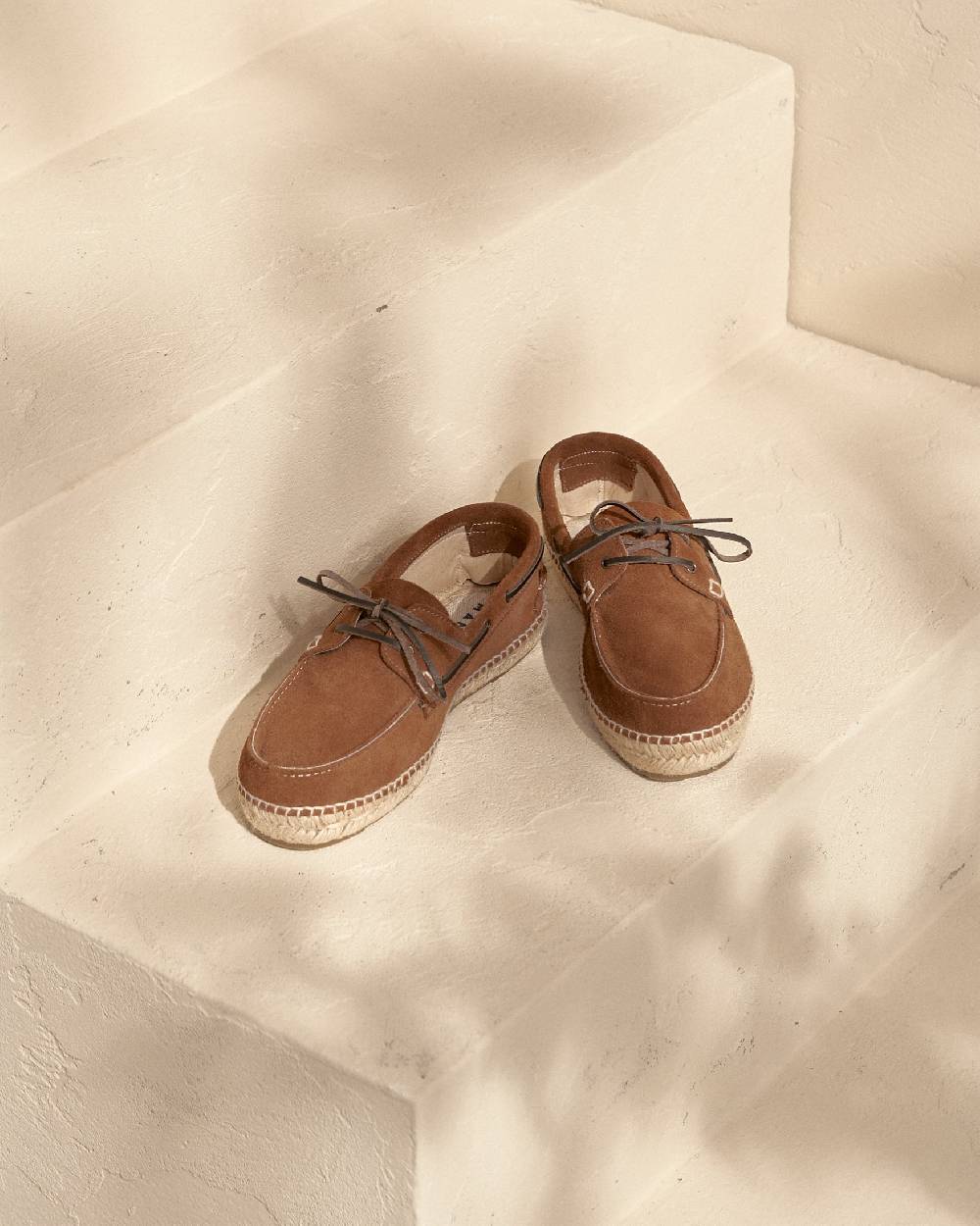 Manebí Suede Boat-Shoes Espadrilles - Hamptons Brown Sugar