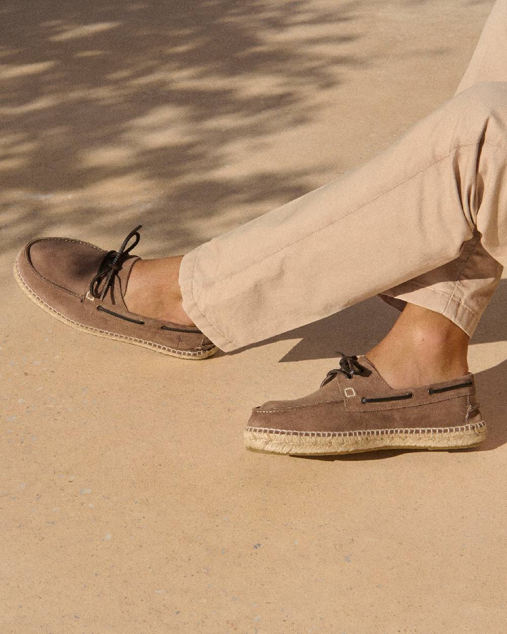 Manebí Suede Boat-Shoes Espadrilles - Hamptons Dark Moka