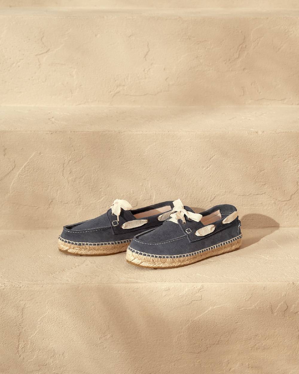Manebí Suede Boat-Shoes Espadrilles - Hamptons Patriot Blue