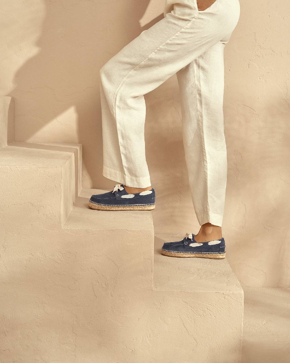 Manebí Suede Boat-Shoes Espadrilles - Hamptons Patriot Blue