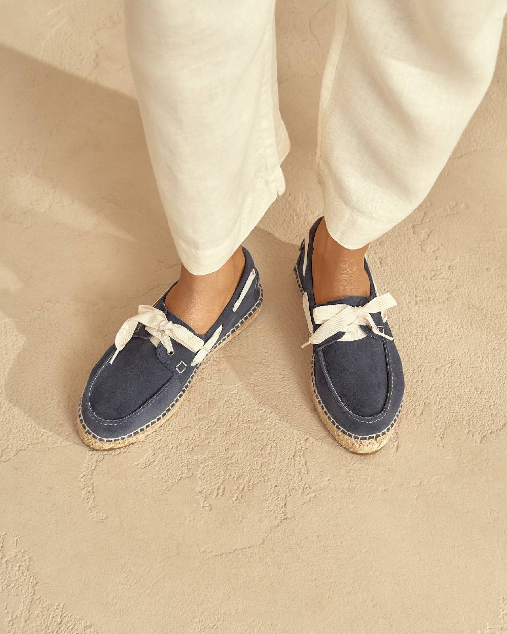 Manebí Suede Boat-Shoes Espadrilles - Hamptons Patriot Blue