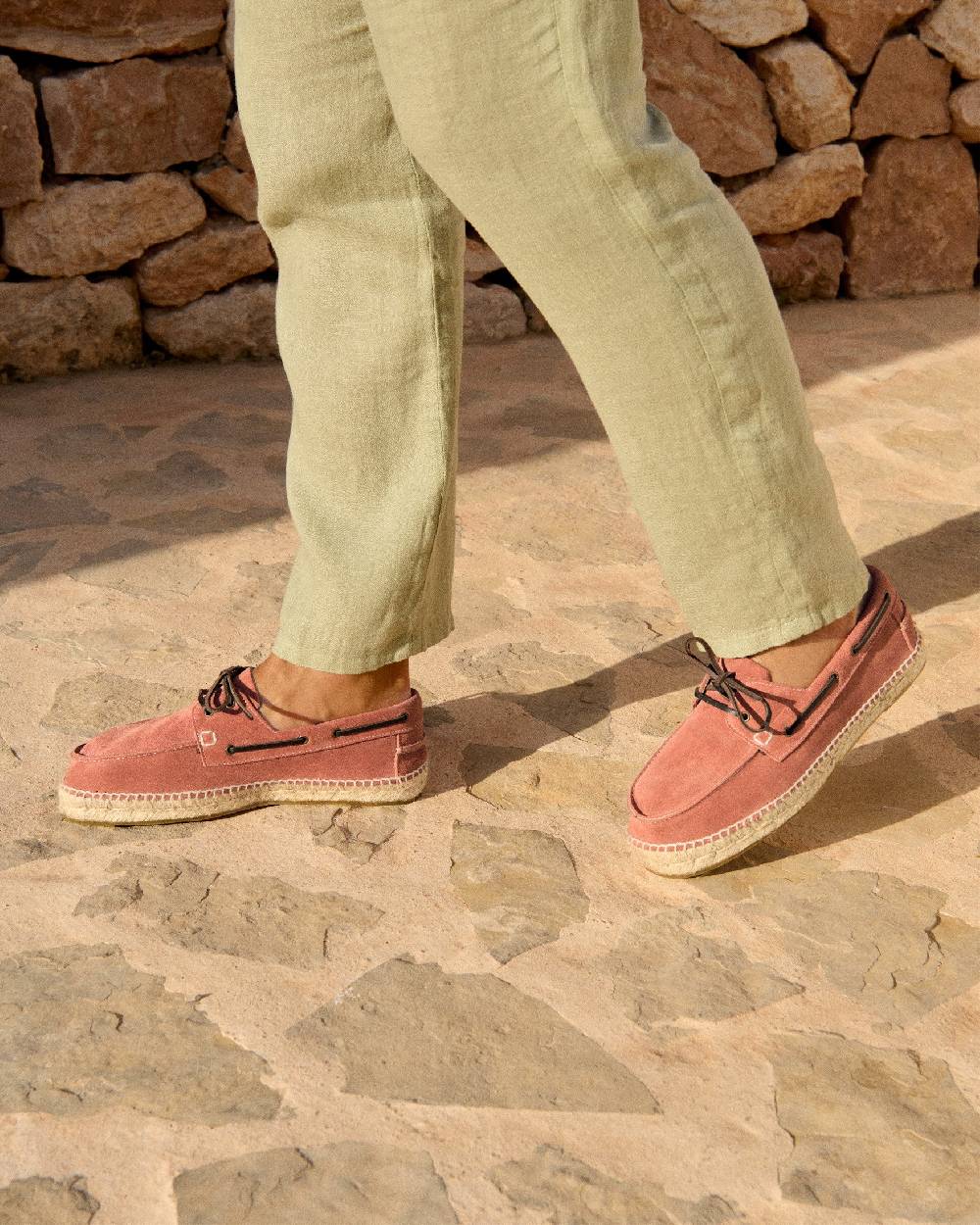 Manebí Suede Boat-Shoes Espadrilles - Hamptons Terracotta