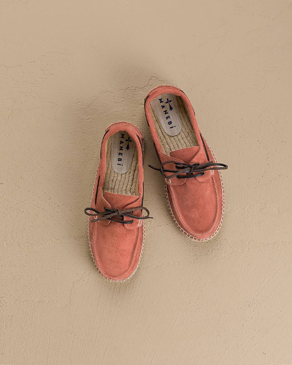 Manebí Suede Boat-Shoes Espadrilles - Hamptons Terracotta