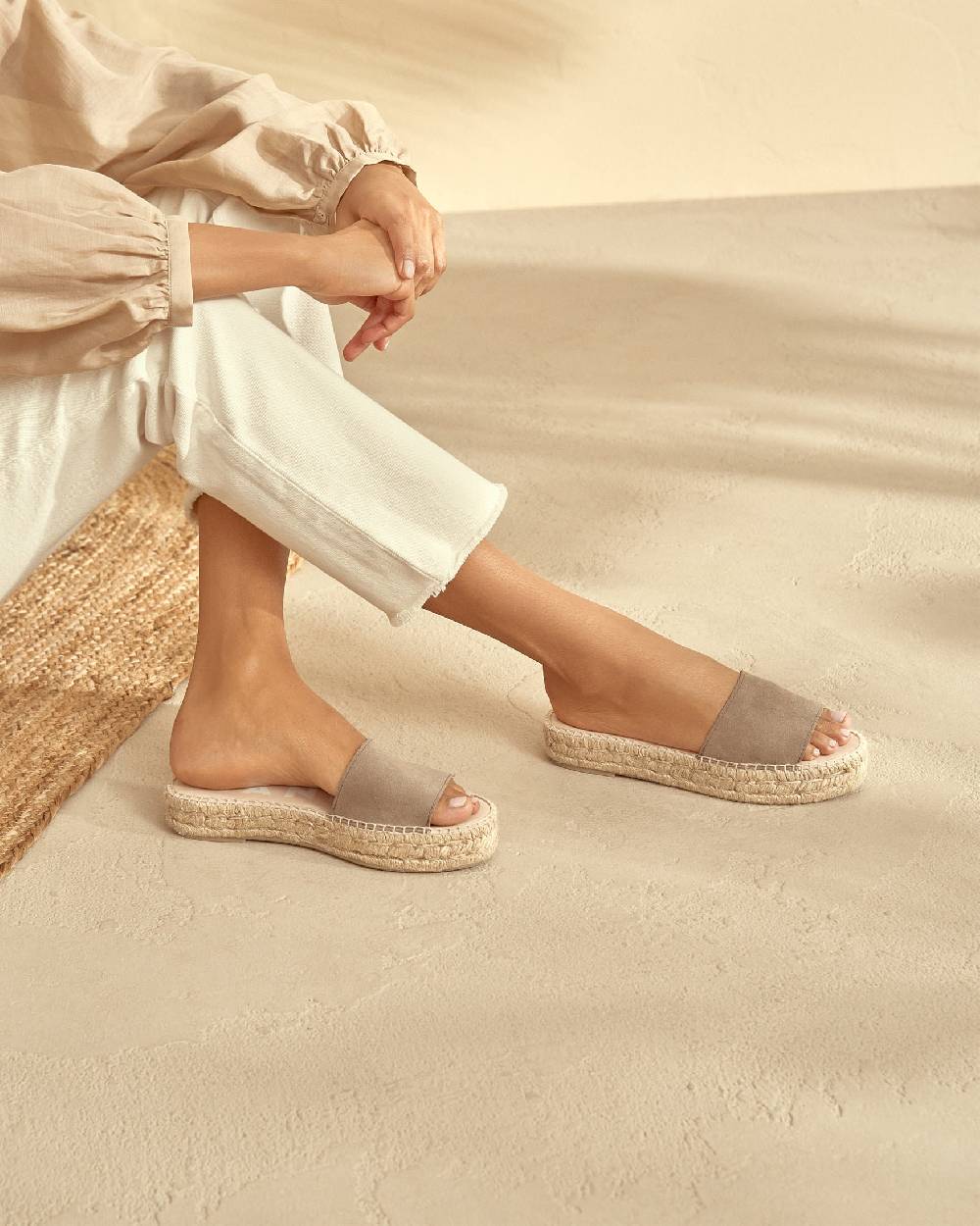 Manebí Suede Double Sole Slides - Hamptons Coco Brown