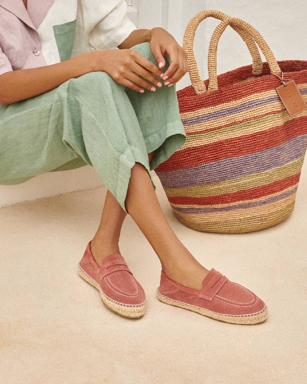 Manebí Suede Loafers Espadrilles - Hamptons Terracotta