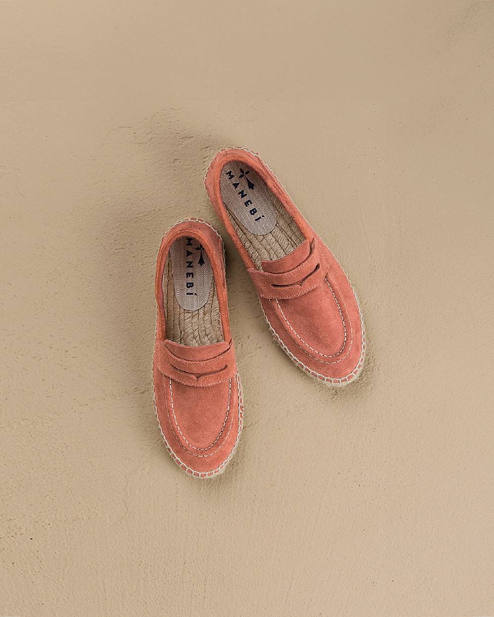 Manebí Suede Loafers Espadrilles - Hamptons Terracotta