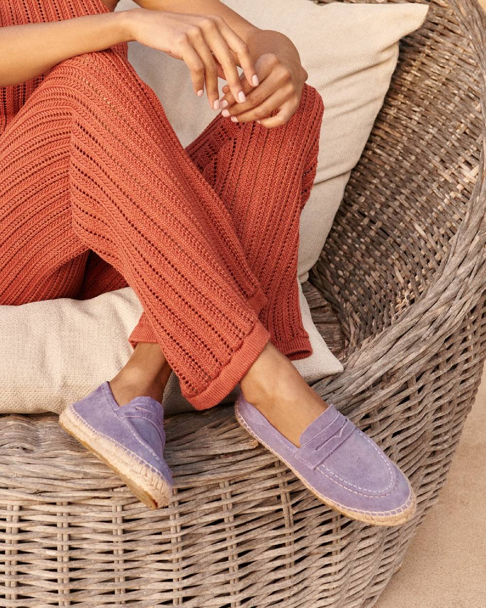 Manebí Suede Loafers Espadrilles - Hamptons Wisteria Lilac