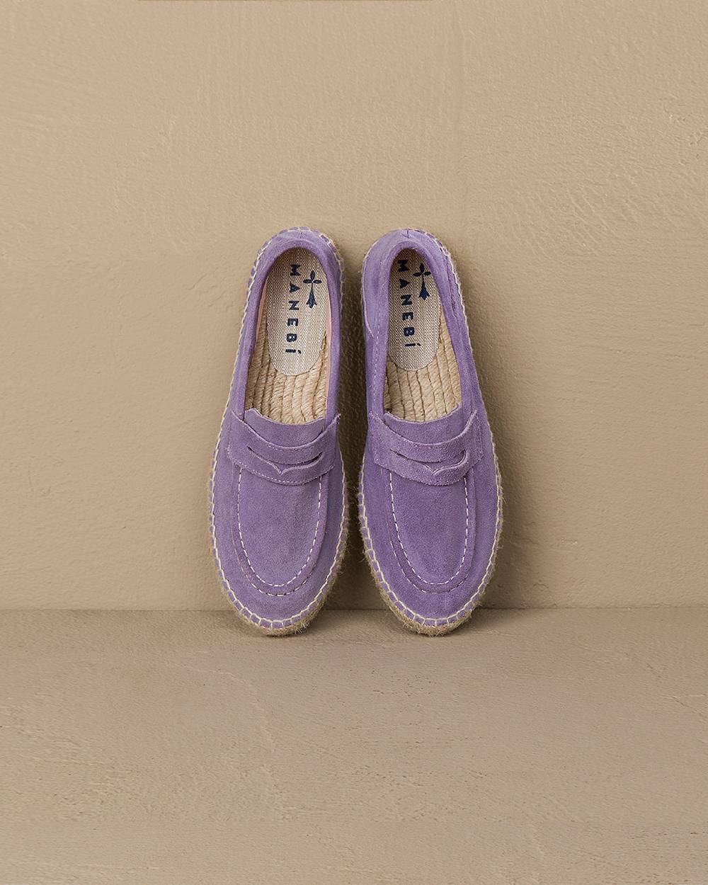 Manebí Suede Loafers Espadrilles - Hamptons Wisteria Lilac