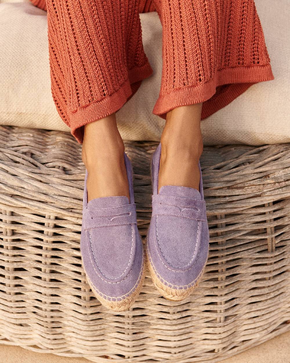 Manebí Suede Loafers Espadrilles - Hamptons Wisteria Lilac