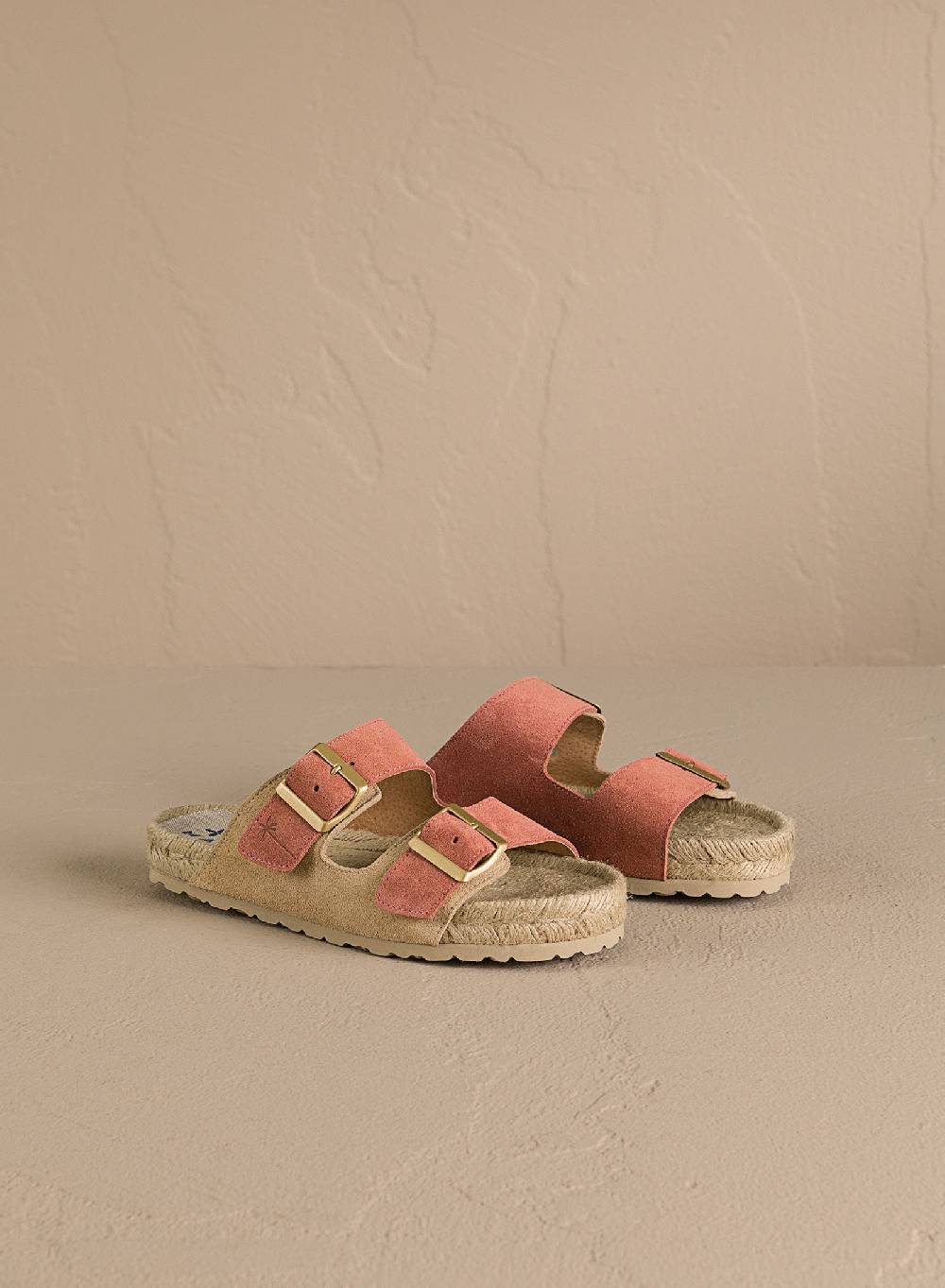Manebí Suede Nordic Sandals - Terracotta \u0026 Champagne Beige