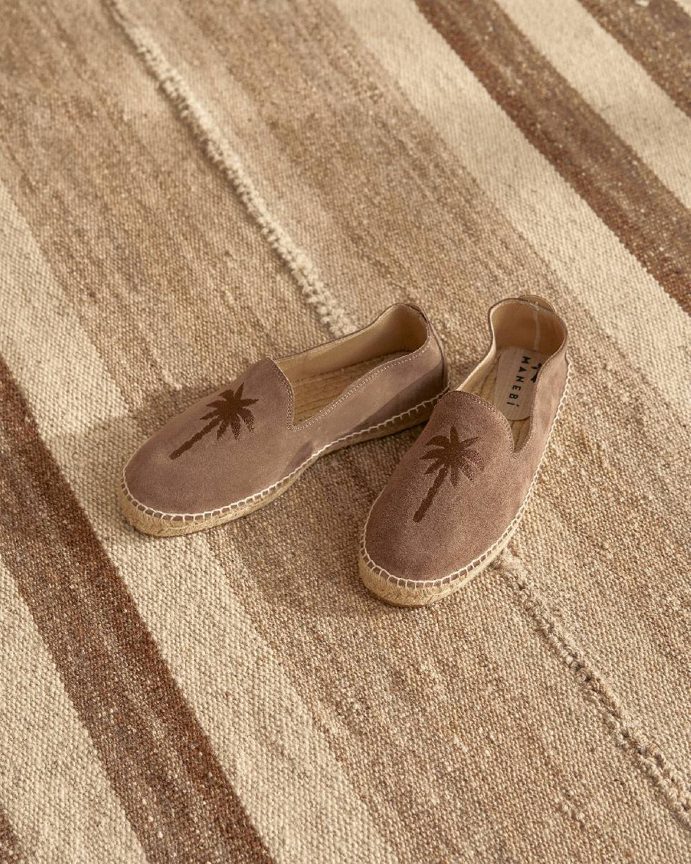 Manebí Suede With Embroidery|Espadrilles - Palm Springs Moka + Palm On Tone