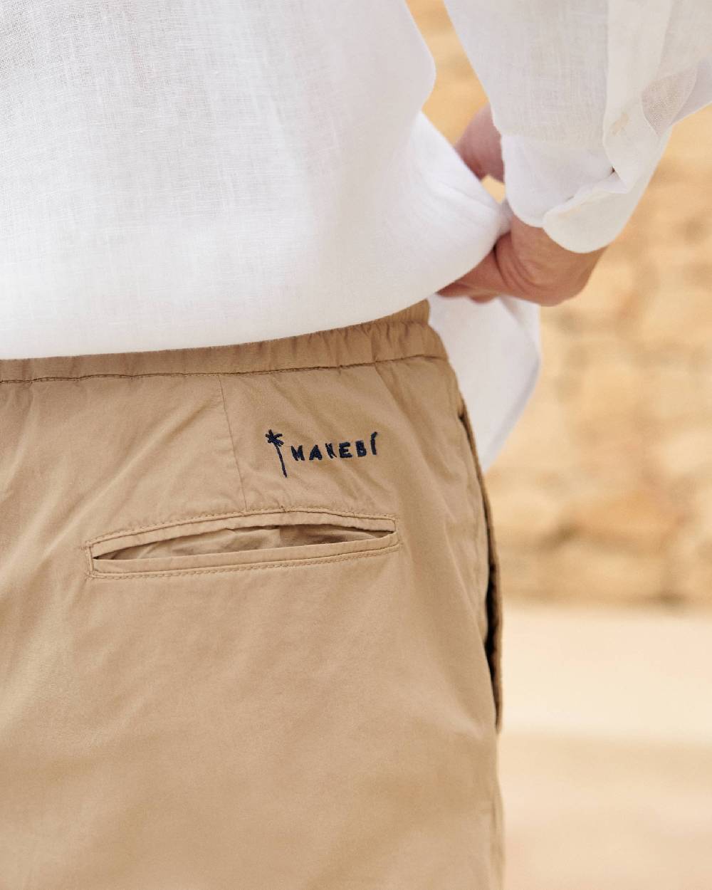 Manebí Ultra-Light Cotton Venice Trousers - Kaki Beige