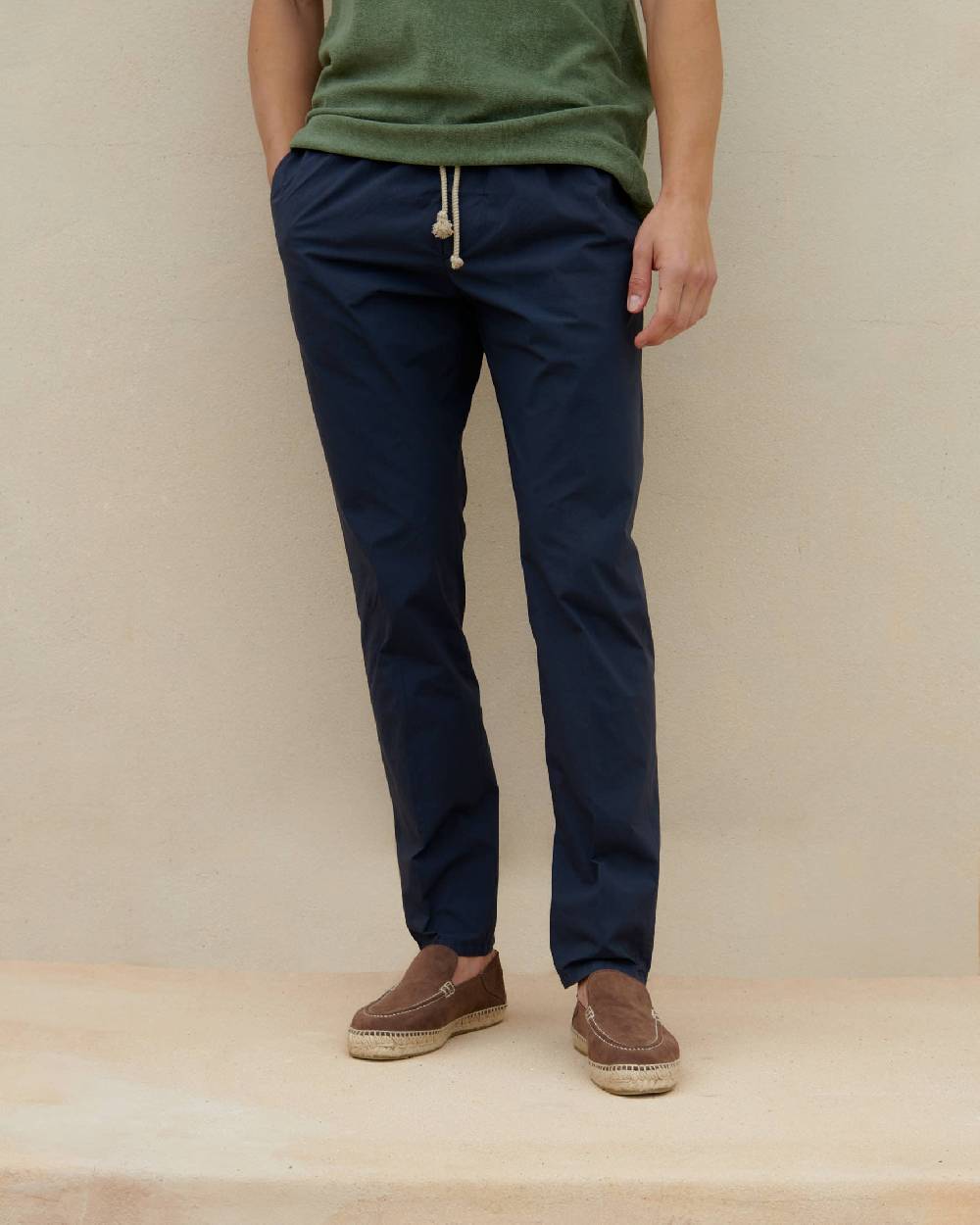 Manebí Ultra-Light Cotton Venice Trousers - Night Blue