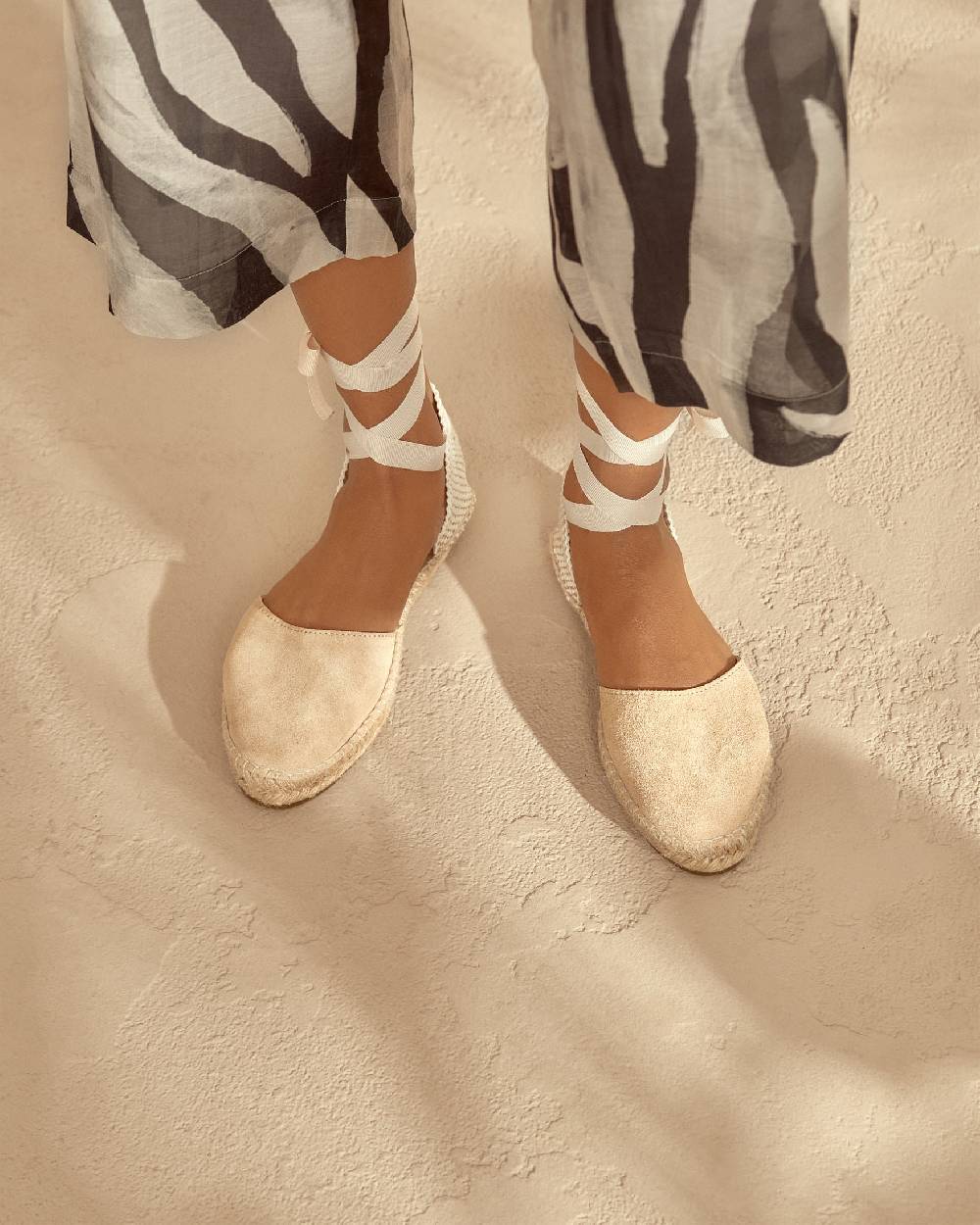 Manebí Valenciana Con Suola Bassa - Hamptons - Champagne Beige