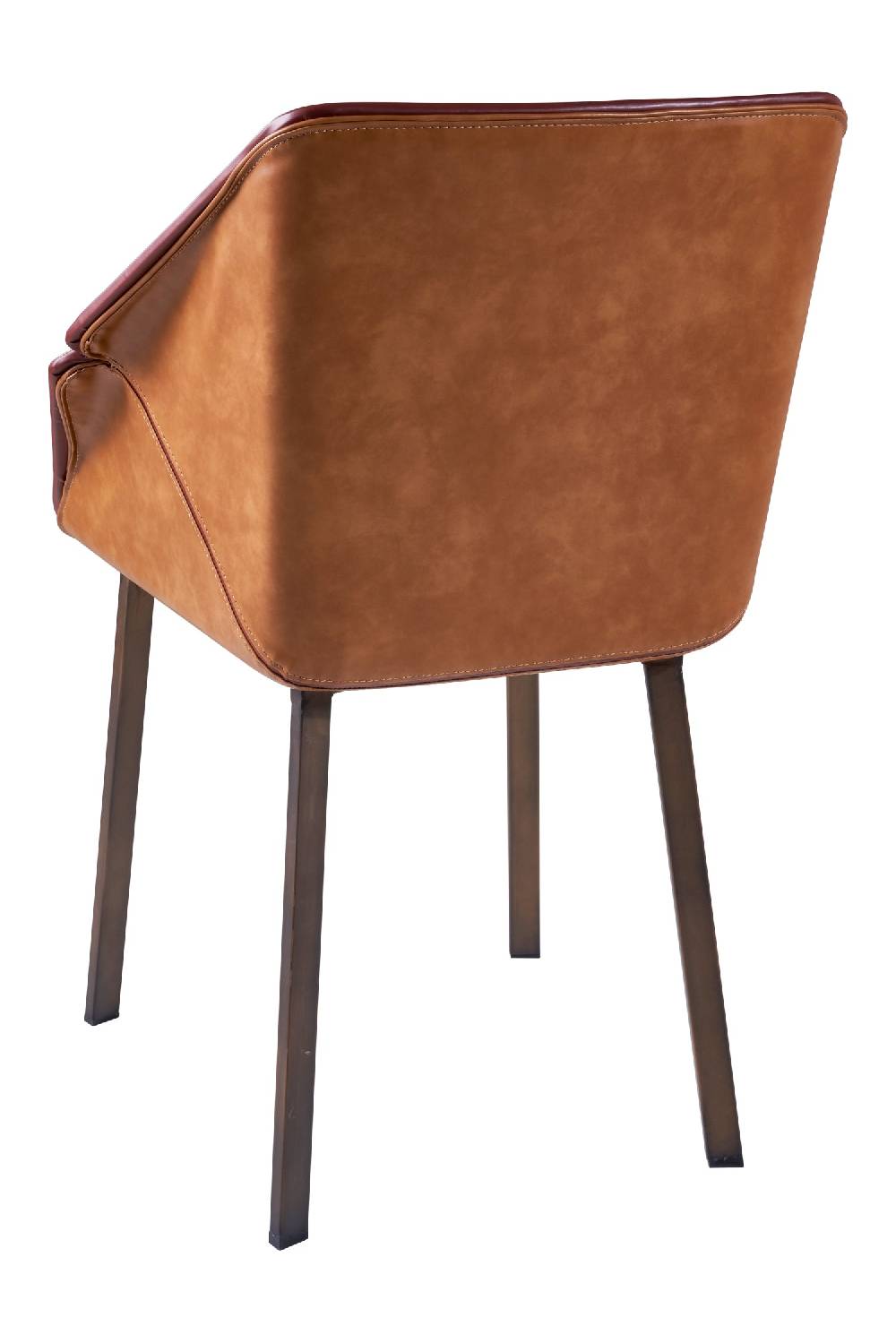 Novità Home Adonis Sedia - Imbottita Interno Marrone Esterno Beige