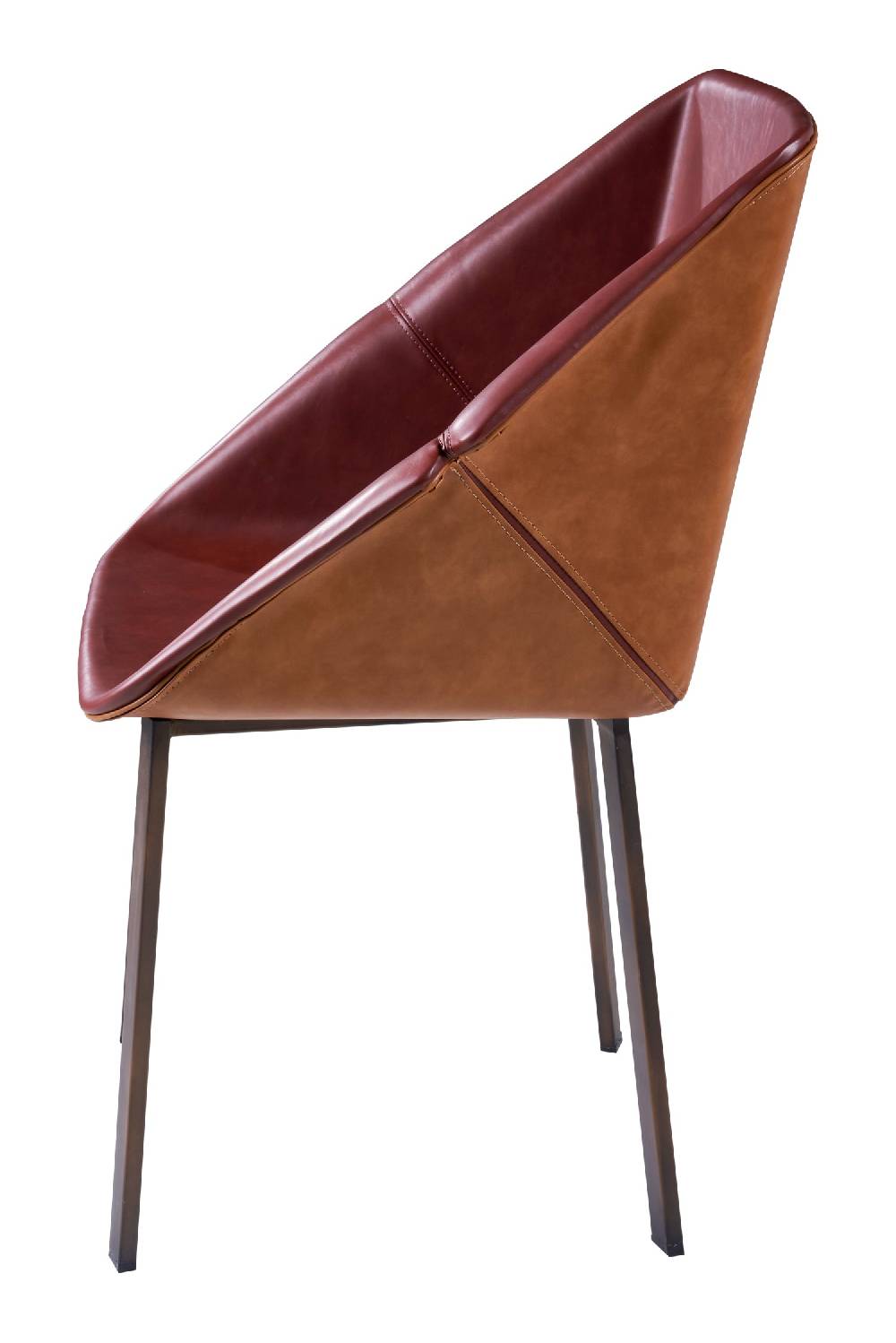 Novità Home Adonis Sedia - Imbottita Interno Marrone Esterno Beige