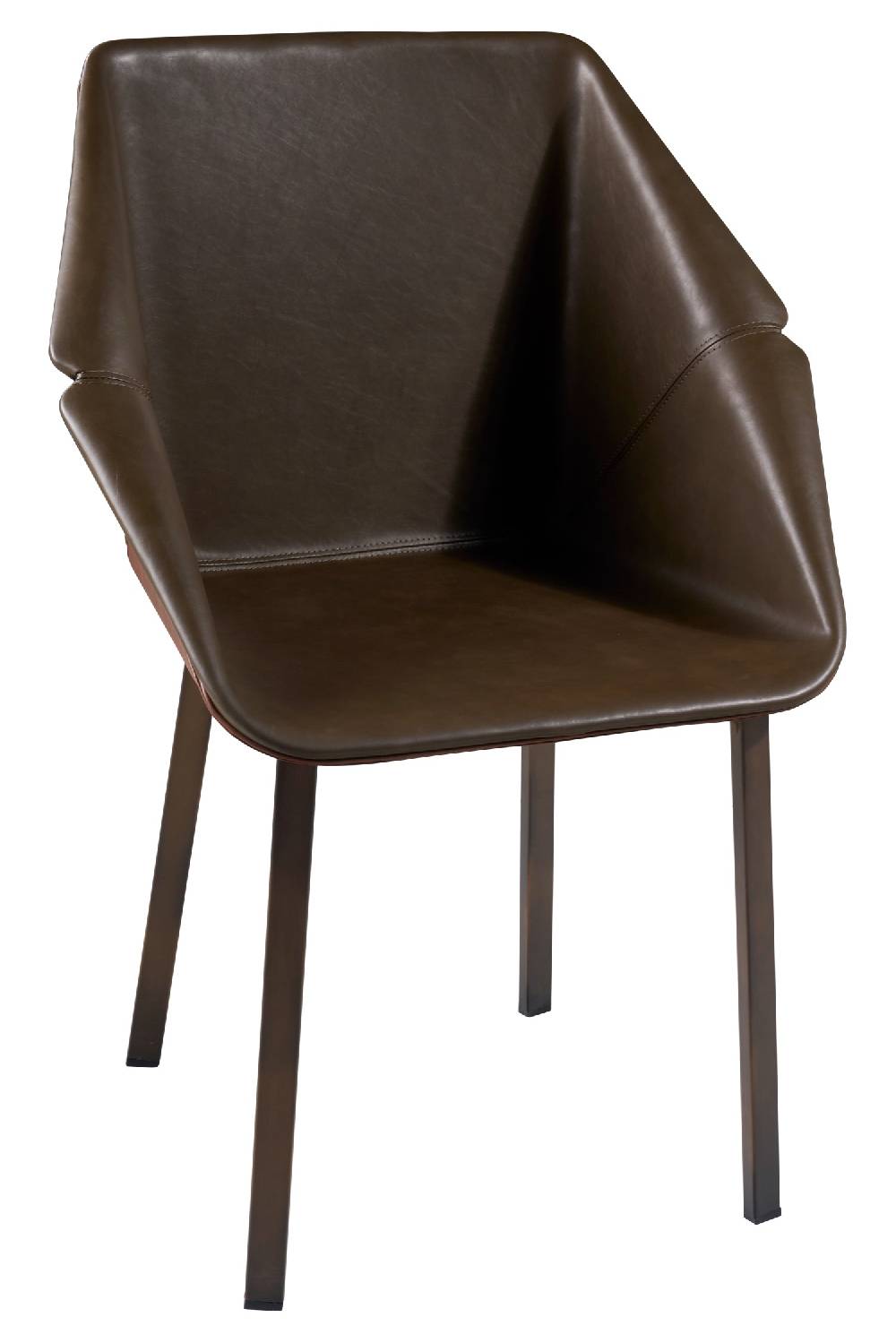 Novità Home Adonis sedia - imbottita interno marrone fuori