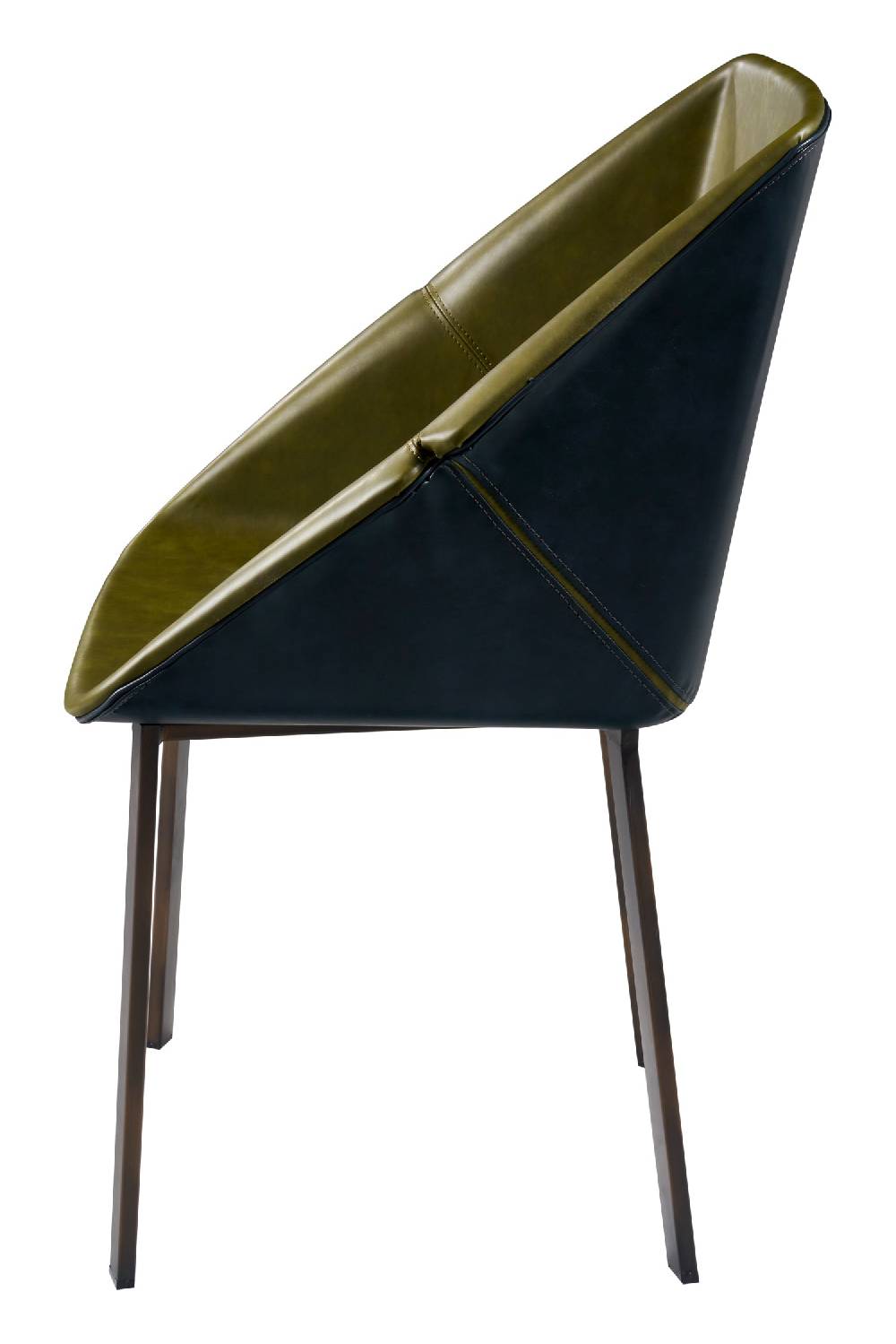 Novità Home Adonis Sedia - Imbottita Interno Verde Esterno Blu Notte