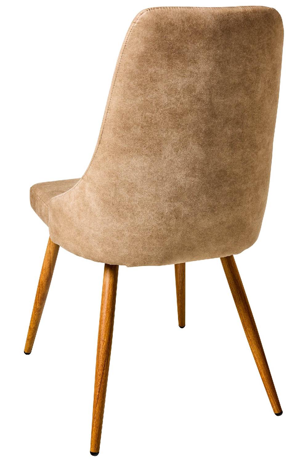 Novità Home Alfa - Sedia Tessuto Simil Pelle Nocciola