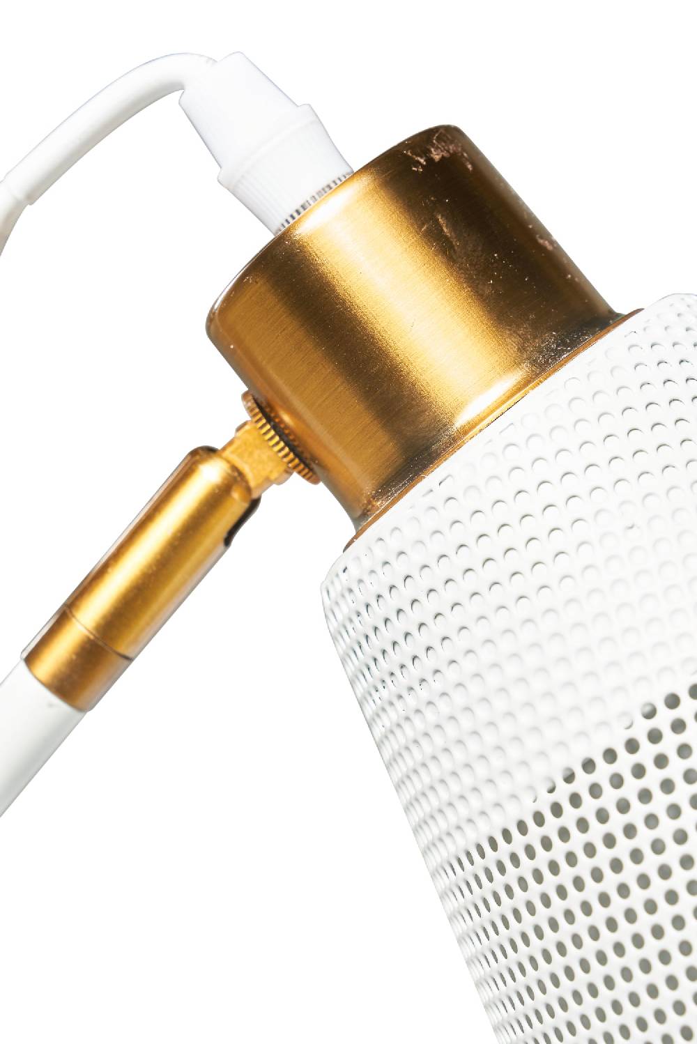 Novità Home Allison - Abat Jour Metallo Bianco Traforato Conico