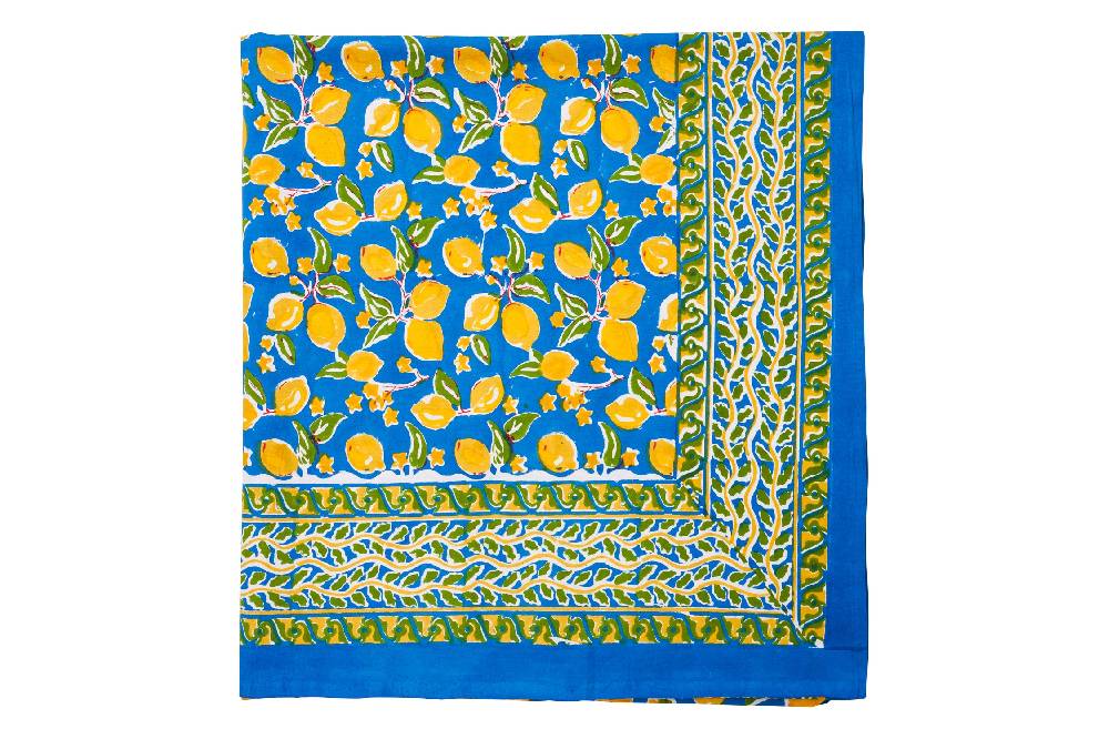 Novità Home Anacapri - Mezzero Singolo Decor Blue, Giallo In Cotone-270x270