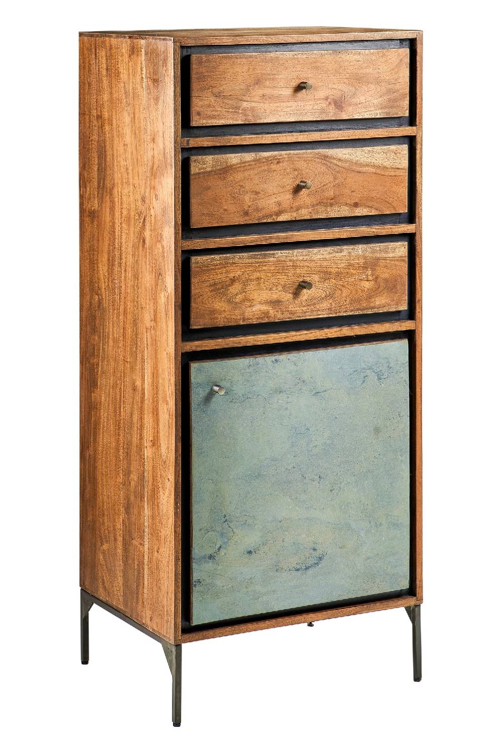 Novità Home Ardesia - Cabinet 3 Cassetti Uno Sportello