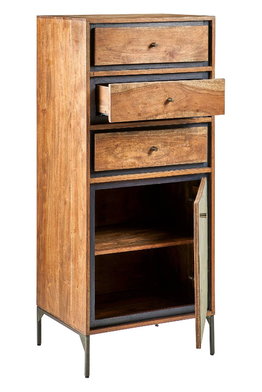 Novità Home Ardesia - Cabinet 3 Cassetti Uno Sportello