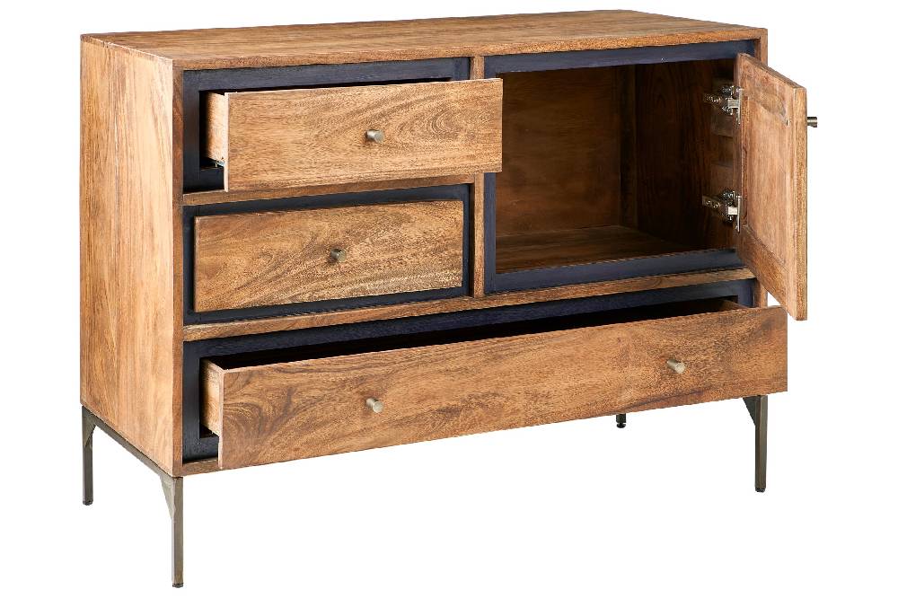 Novità Home Ardesia - Cabinet Uno Sportello 3 Cassetti