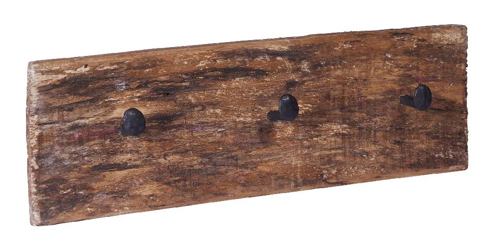 Novità Home Attaccapanni legno ganci metallo - 3 posti