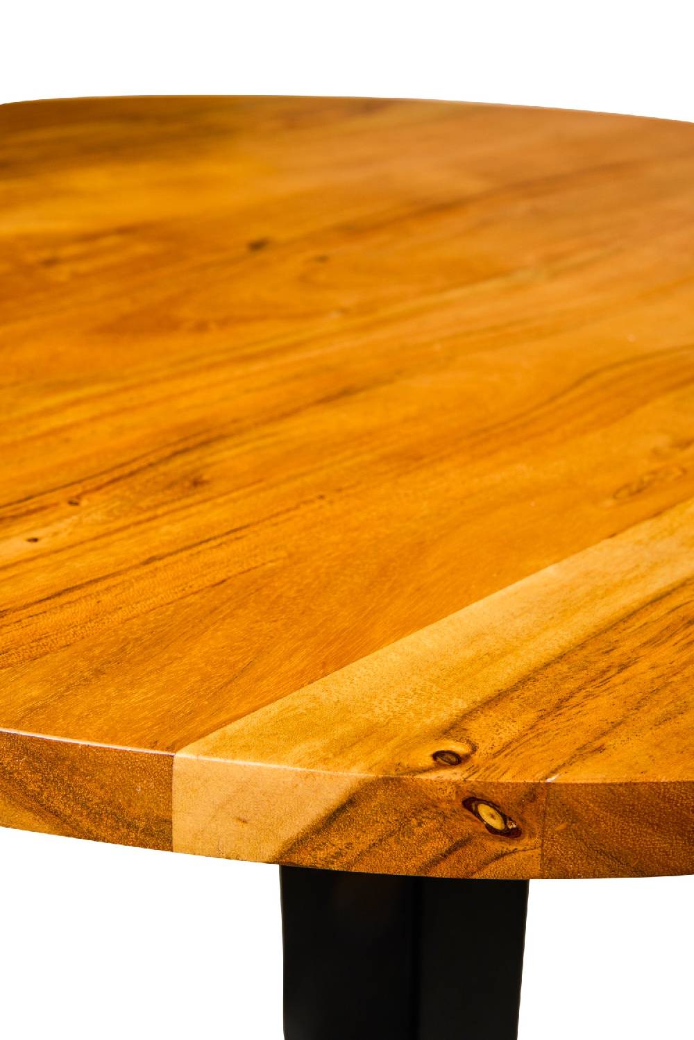 Novità Home Bistro -Tavolo Tondo In Legno Di Acacia E Ferro Con Trattamento Anti Macchia