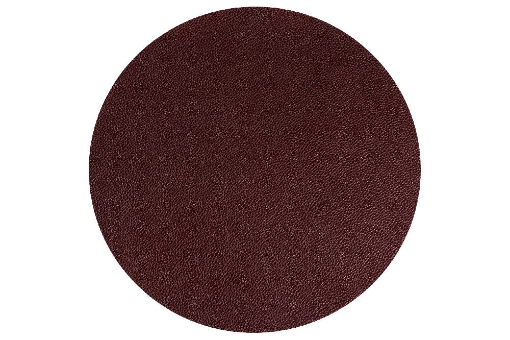 Novità Home Bistrot - Placemate Round Similar Hammered Leather Bordeaux 1/4