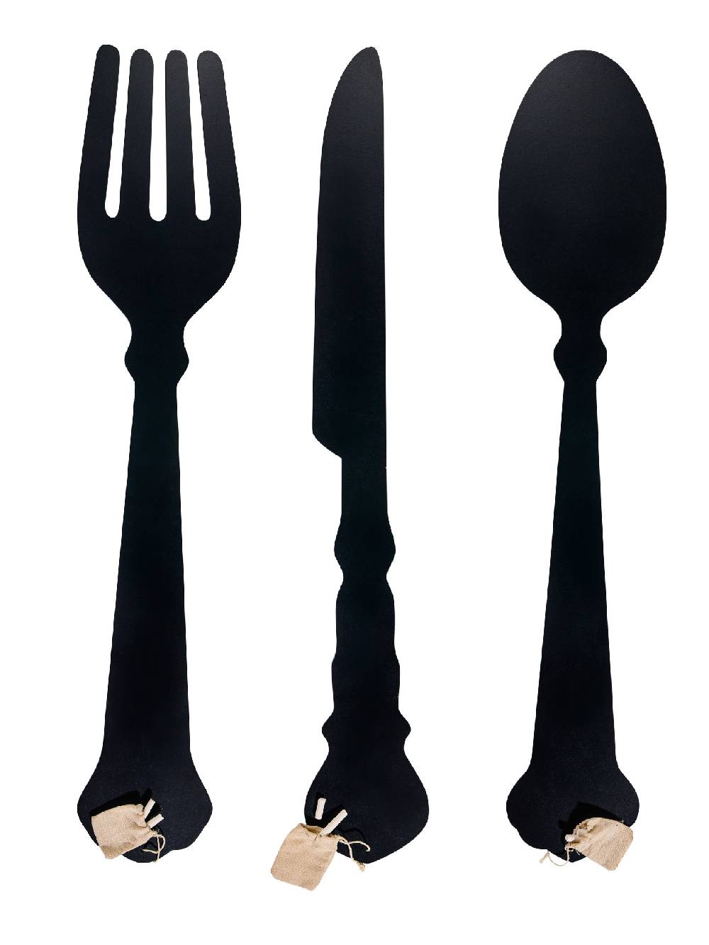 Novità Home Blackboard - Set 3 Posate Magnum Decor con Gessetto